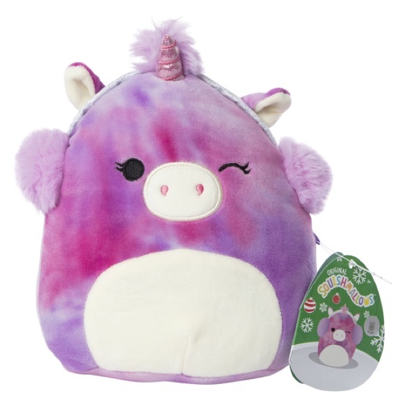 NWT Squishmallows Rare Lola the Unicorn 7 Inch Christmas Plush - Picture 1 of 14